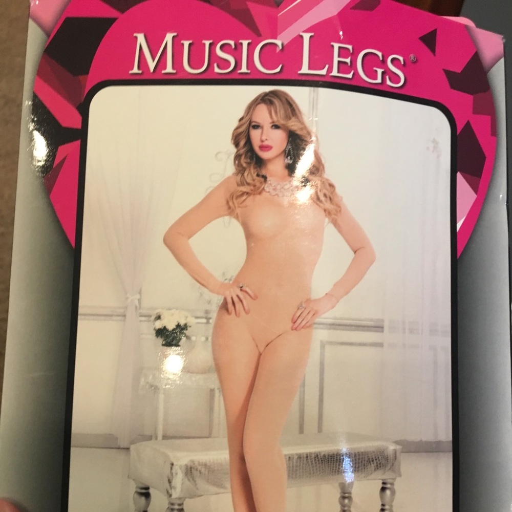 Music legs crotch less body suit